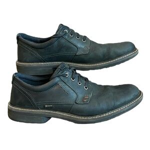 ECCO Men’s Turn GTX Plain Toe Nubuck Leather Lace Up Black Shoes—Size 10/10.5